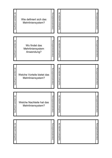 Welche Nachteile hat das Mehrliniensystem? Wie definiert sich das ...