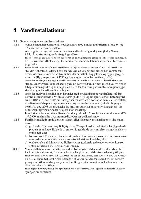 Regulativ Indhold - Funder Kirkeby Vandværk I