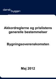 Akkordreglerne og prislistens generelle bestemmelser maj 2012