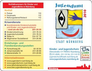 Ferienkalender 2010 - Jugendamt der Stadt Nürnberg