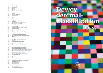 Dewey decimal- klassifikation - Kungliga biblioteket