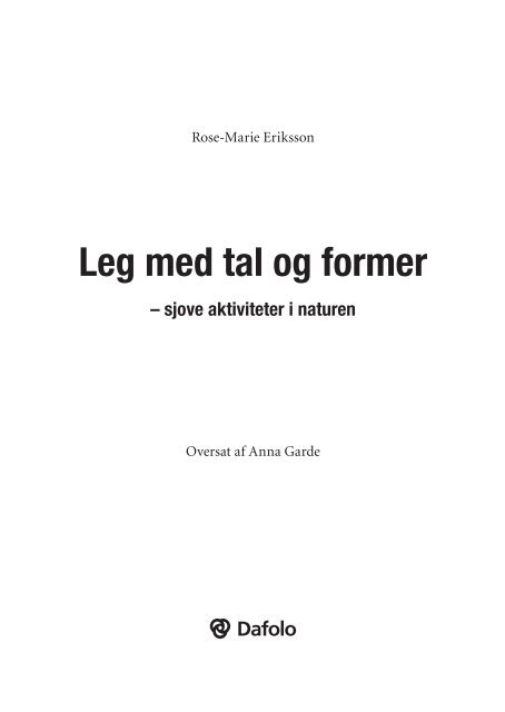 Leg med tal og former – sjove aktiviteter i naturen - Dafolo