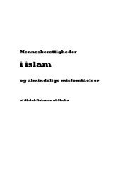 Menneskerettigheder i islam og almindelige misforståelser