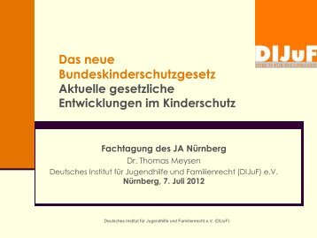 Das neue Bundeskinderschutzgesetz - Jugendamt der Stadt Nürnberg