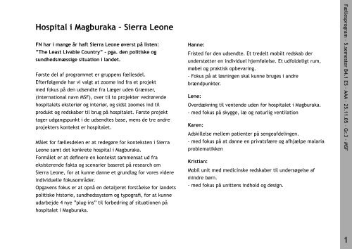 Sierra Leone - Institut for Design - B4.1+2