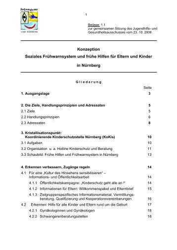 Konzept: Frühwarnsystem (JHA, 23.10.2008) - Jugendamt der Stadt ...