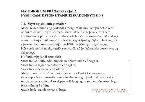 Oplæg om Island - Nordisk Sprogkoordination