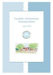 Forældre-informationer Stensagerskolen