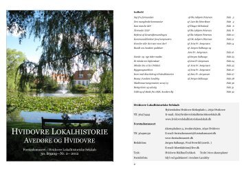 Kom med dine bidrag til lokalhistorien - Hvidovre Lokalhistoriske ...