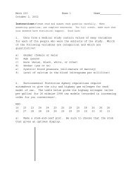 Exam 1a - Plymouth State University