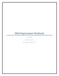 Web Expressions Textbook - Plymouth State University