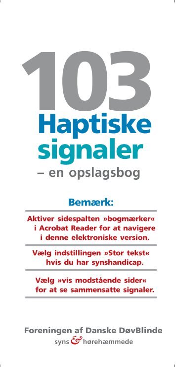 103 haptiske signaler - Foreningen af danske døvblindfødte