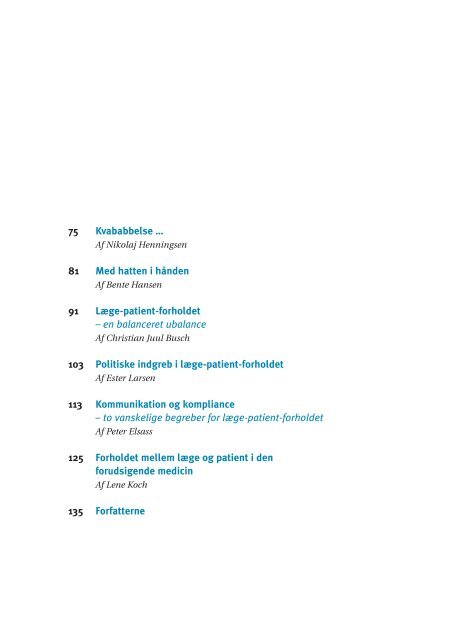 Læge-patient-forholdet - Det Etiske Råd