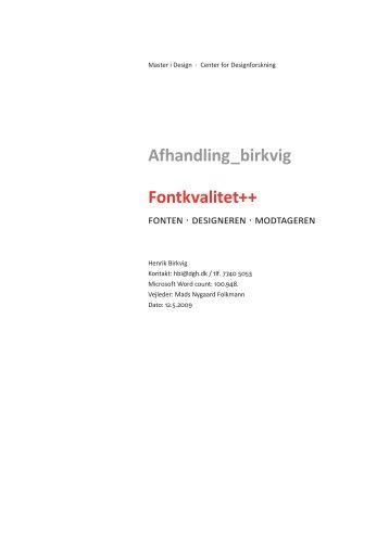 Henrik Birkvig er nu Master i Design - Grafisk Litteratur