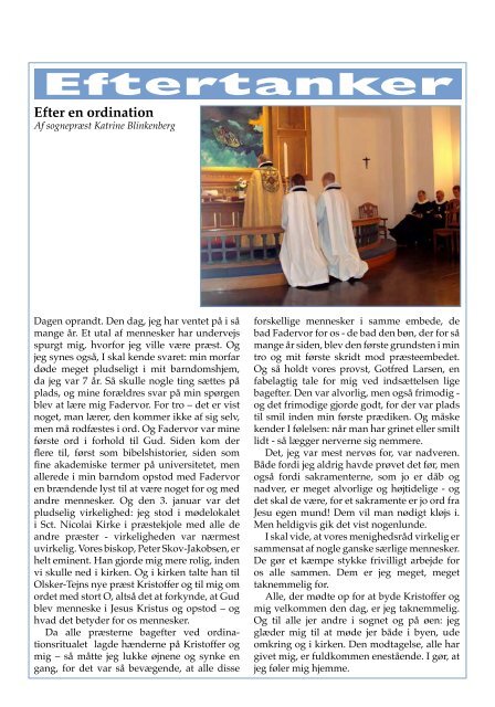 Sogneblad for Rønne - Sct. Nicolai Kirke