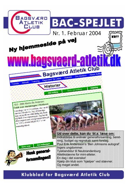 Nr. 1. Februar 2004 - Bagsværd Atletik Club