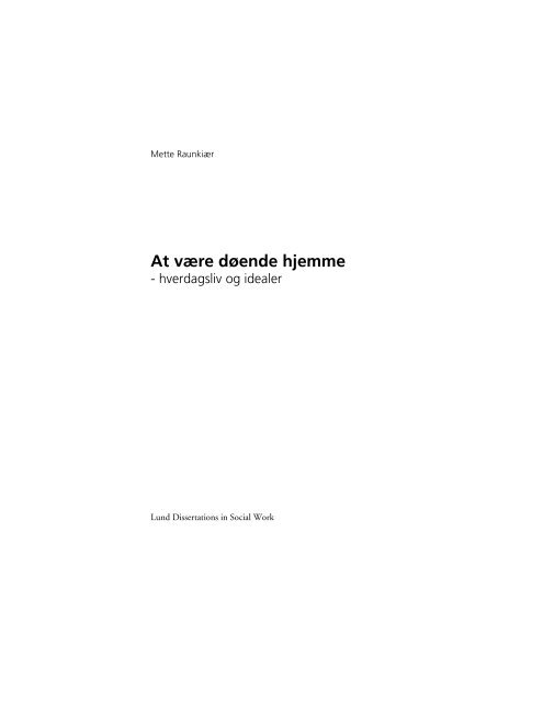 At være døende hjemme