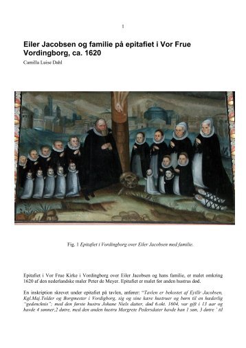 Eiler Jacobsens epitafium i Vordingborg - Livinghistory.dk