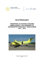 RAPPORT - ambulansefly - transport psykisk syke - Helse Finnmark