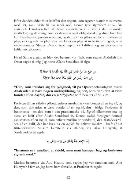 Kalifatets Statsinstitutioner(Styre & Forvaltning) - Hizb ut-Tahrir