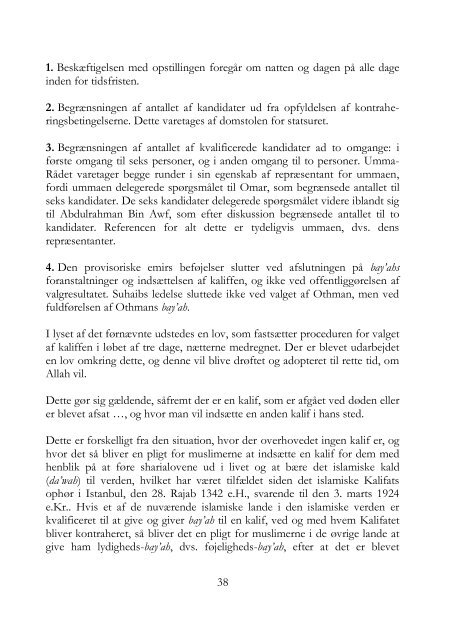 Kalifatets Statsinstitutioner(Styre & Forvaltning) - Hizb ut-Tahrir