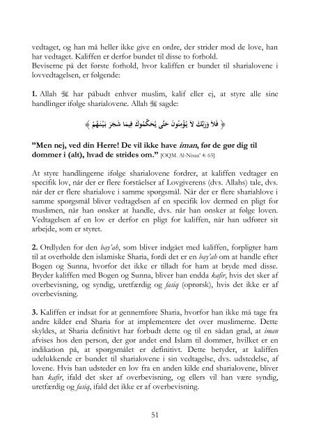 Kalifatets Statsinstitutioner(Styre & Forvaltning) - Hizb ut-Tahrir