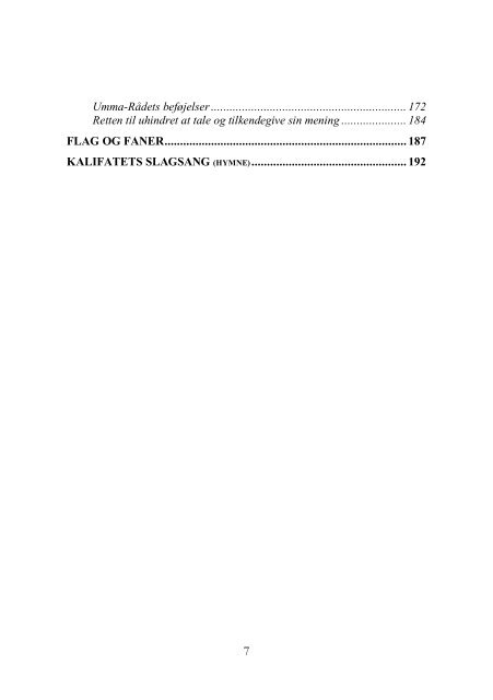 Kalifatets Statsinstitutioner(Styre & Forvaltning) - Hizb ut-Tahrir