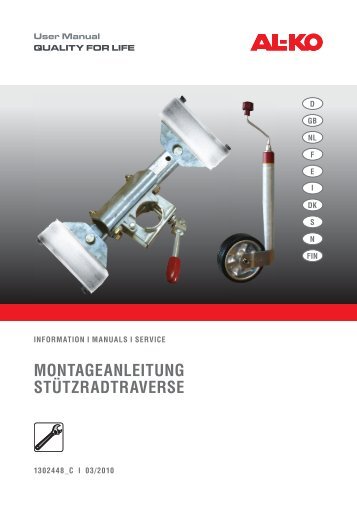 montageanleitung stützradtraverse - AL-KO Kober Sverige