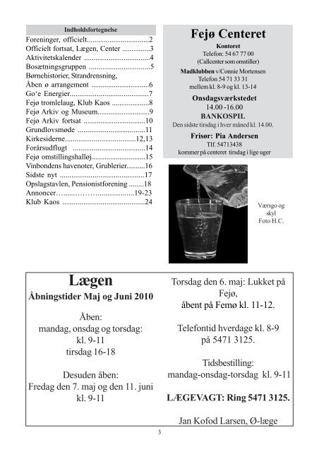 Fejoe-Bladet, 2010, nr. 3 - Nyheder fra Fejø – Huse til salg
