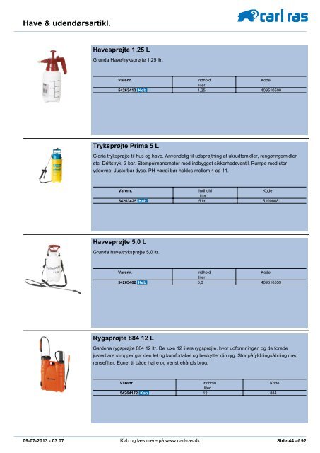have og udendørsartikler - Carl Ras A/S
