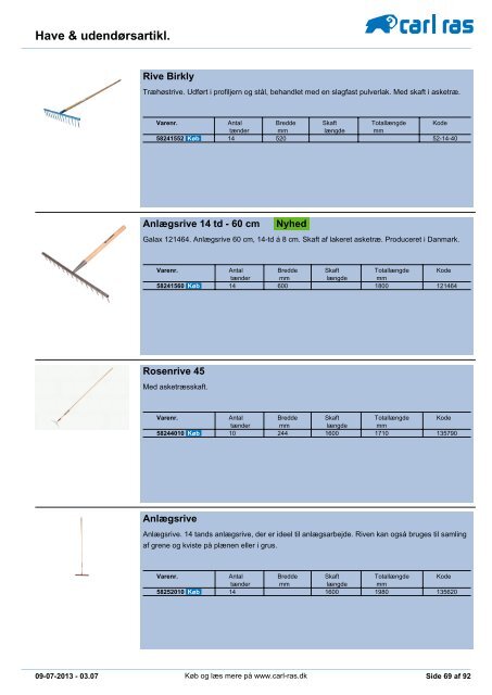 have og udendørsartikler - Carl Ras A/S