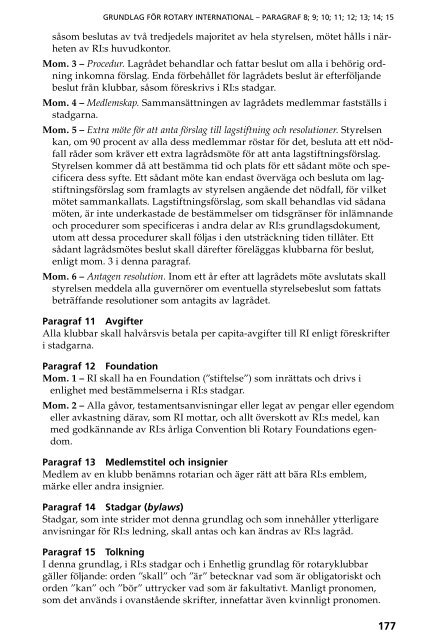 Procedurhandboken 2010 - Rotary International