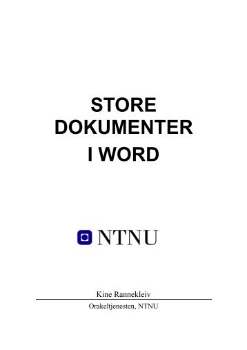 STORE DOKUMENTER I WORD