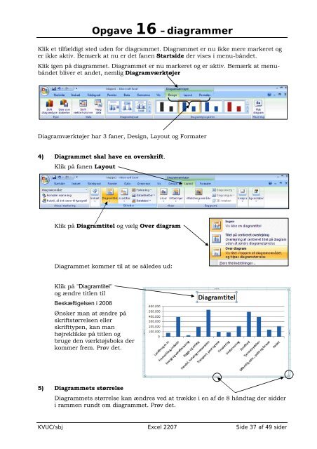 Kursus i brug af Excell 2007