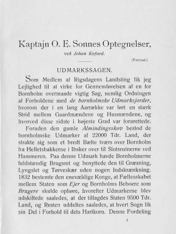 O. E. Sonne - del 4. - Bornholms Historiske Samfund