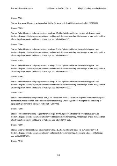 Bilag F Kloakoplandsbeskrivelse.pdf - Frederikshavn Kommune