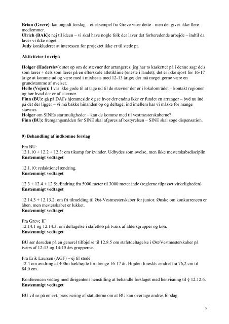 Referat - Dansk Atletik Forbund