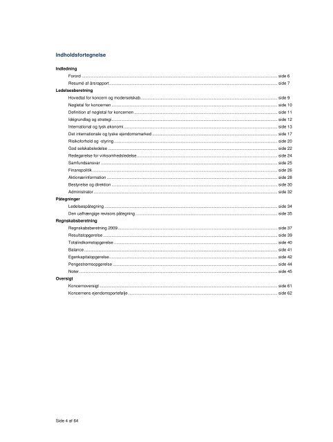 Årsrapport for 2009 - Prime Office A/S