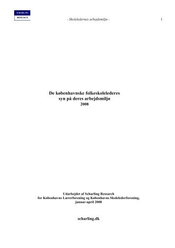 De københavnske folkeskolelederes syn på deres ... - Ugebrevet A4