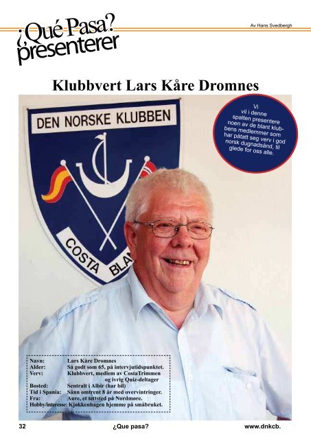 ¿Qué Pasa? - Den Norske Klubben Costa Blanca