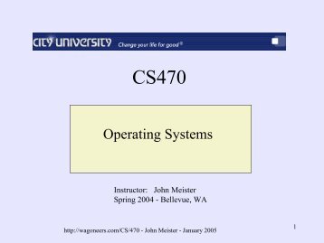 Operating Systems - John Meister