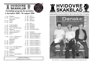 HVIDOVRE SKAKBLAD - Hvidovre Skakklub