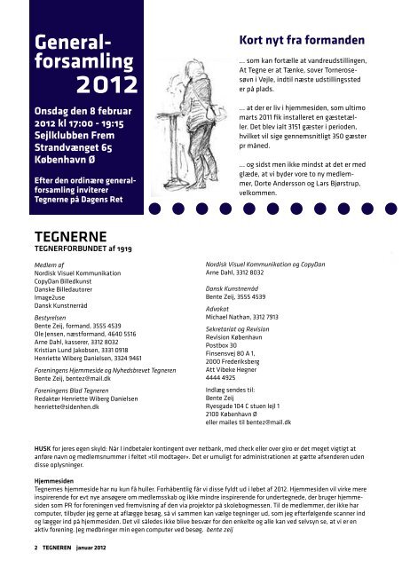 2012 TEGNEREN, medlemsblad Om at tegne i retsale ... - Tegnerne