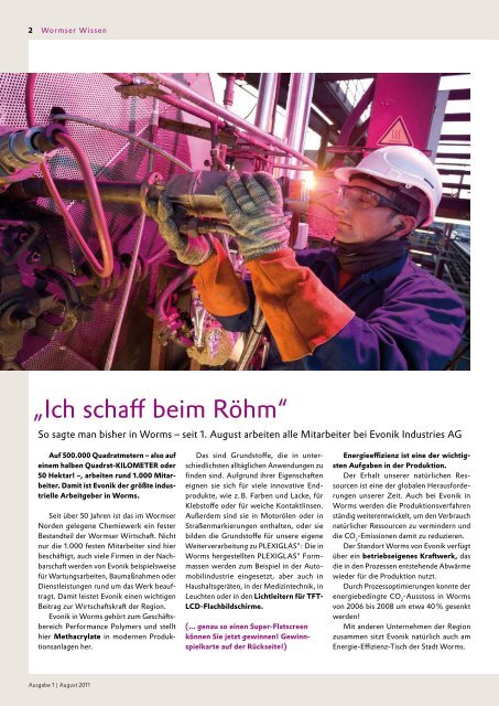 Editorial - Evonik Industries AG