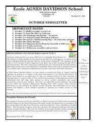 October Newsletter11 - École Agnes Davidson