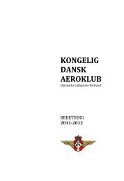 Beretning 2011-2012 - Kongelig Dansk Aeroklub