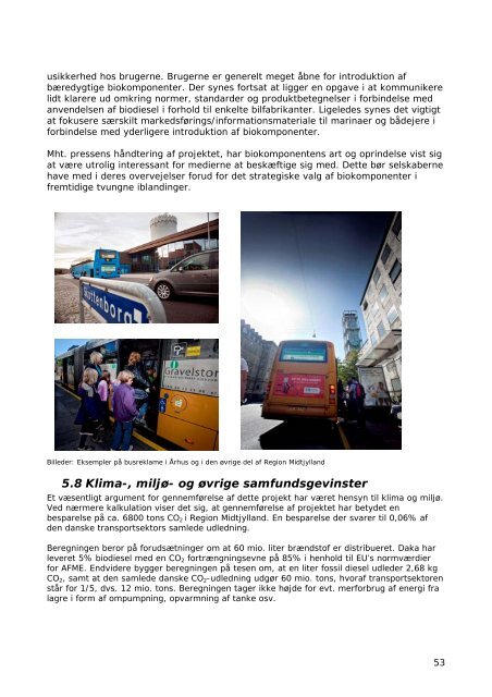 Storskalaprojekt med forsyning af AFME biodiesel i ... - Trafikstyrelsen