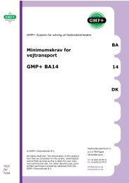 GMP+ BA14 Minimumskrav for vejtransport - DS Certificering A/S