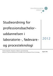 Studieordning for professionsbachelor-uddannelsen i laboratorie ...