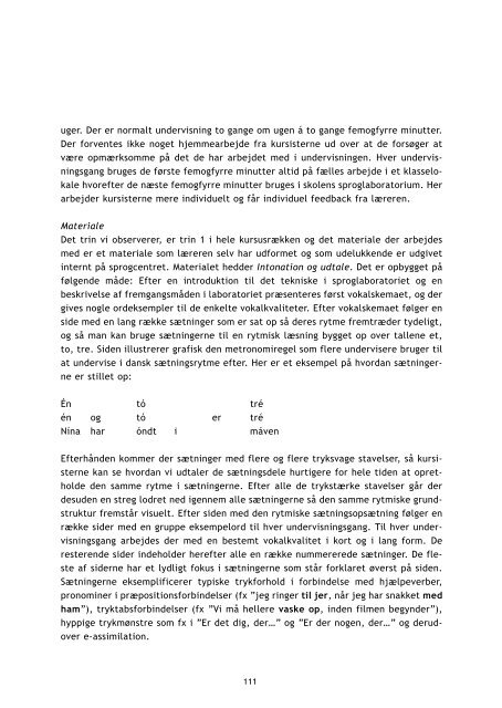 På vej mod effektiv udtaleundervisning - Undervisningsministeriet